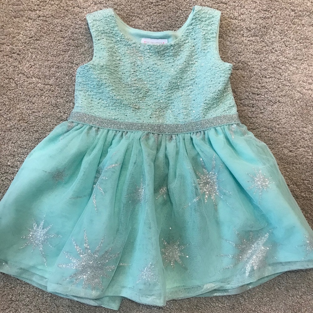 🌻Beautiful Toddler Princess Pastel Glitter Snowflake Gown